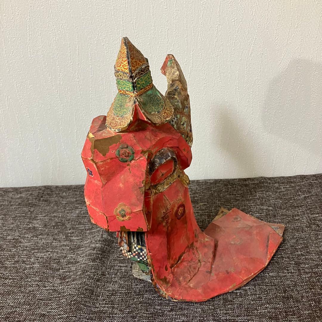 奈良一刀彫 名工竹林薫風作 舞楽人形 春日大社 骨董 古道具 奈良蔵出