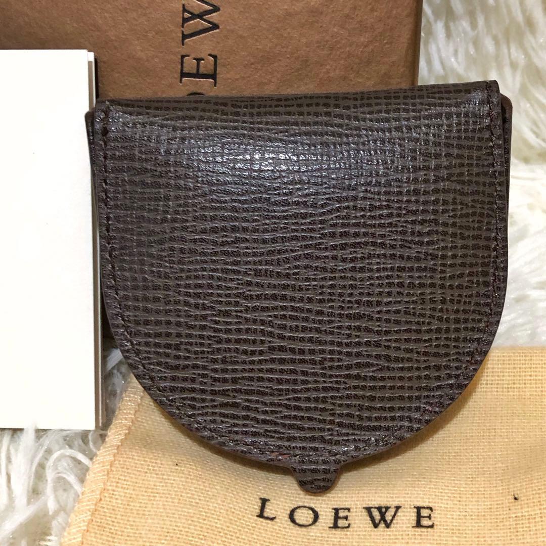 未使用✨ロエベ アナグラムロゴ　レザー　 ケース ダークブラウン