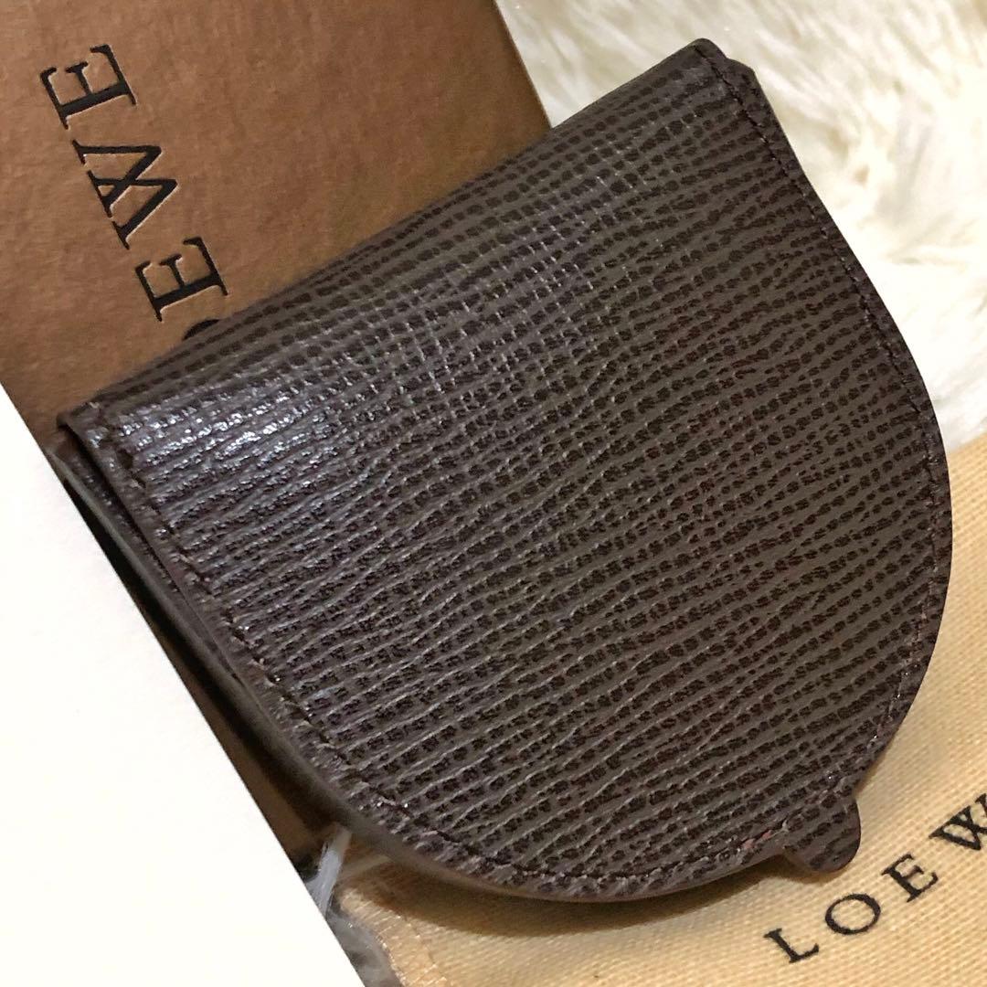 未使用✨ロエベ アナグラムロゴ　レザー　 ケース ダークブラウン