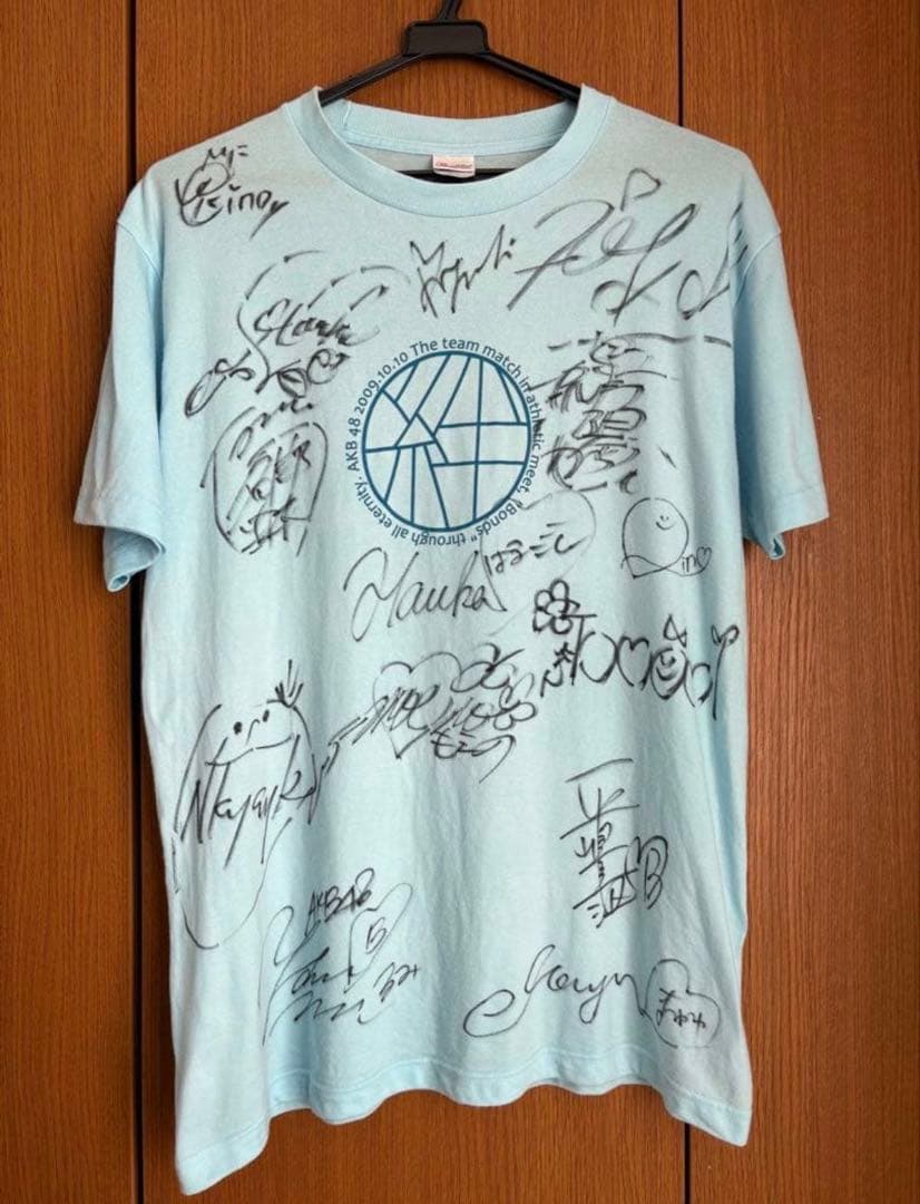 レア☆直筆サイン入り☆AKB48 大運動会 絆Tシャツ チームB