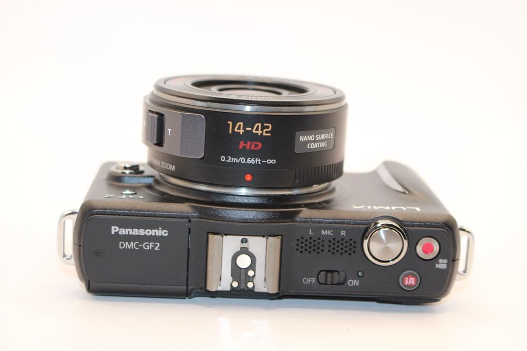 ☆純正バッテリー2個、レンズ収納袋付☆ LUMIX DMC-GF2 電動ズーム