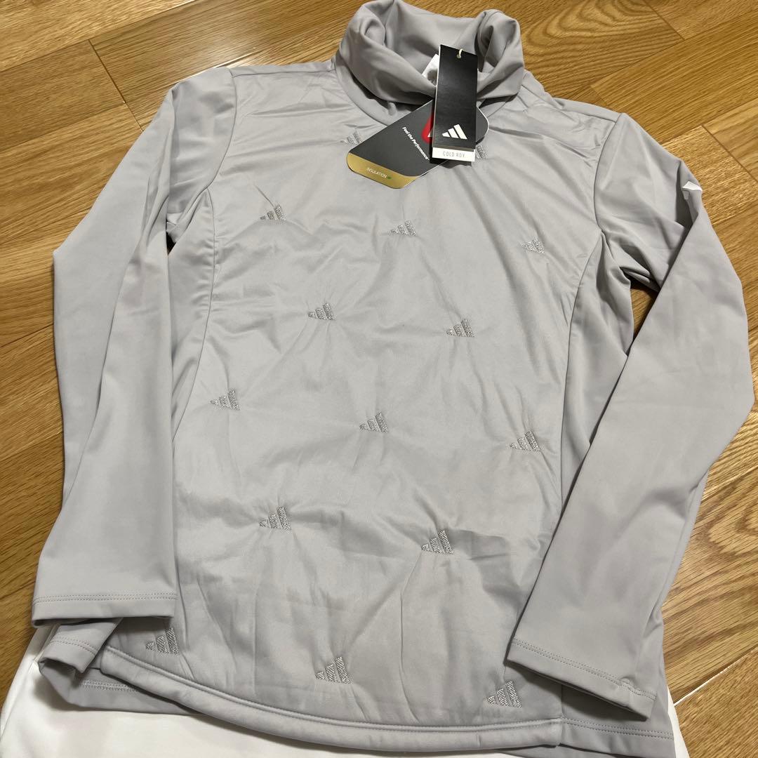 アディダスゴルフ　L キルトタートル　グレー　裏起毛　スカート 白新品　新品