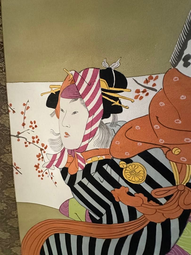 美人画 掛軸 浮世絵 未使用品 桐箱