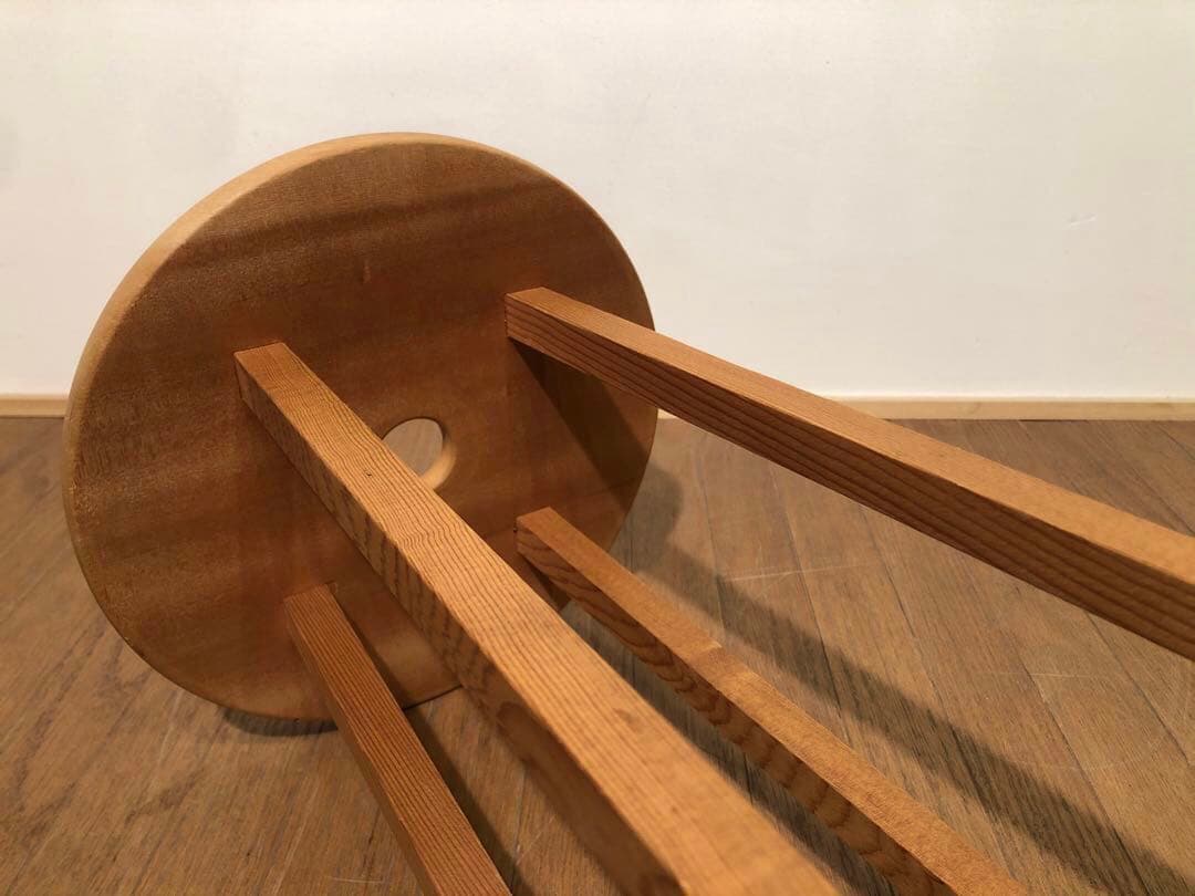 雅流 組紐台 丸台 組台 おもり 糸付き 組紐道具 無垢材 ③