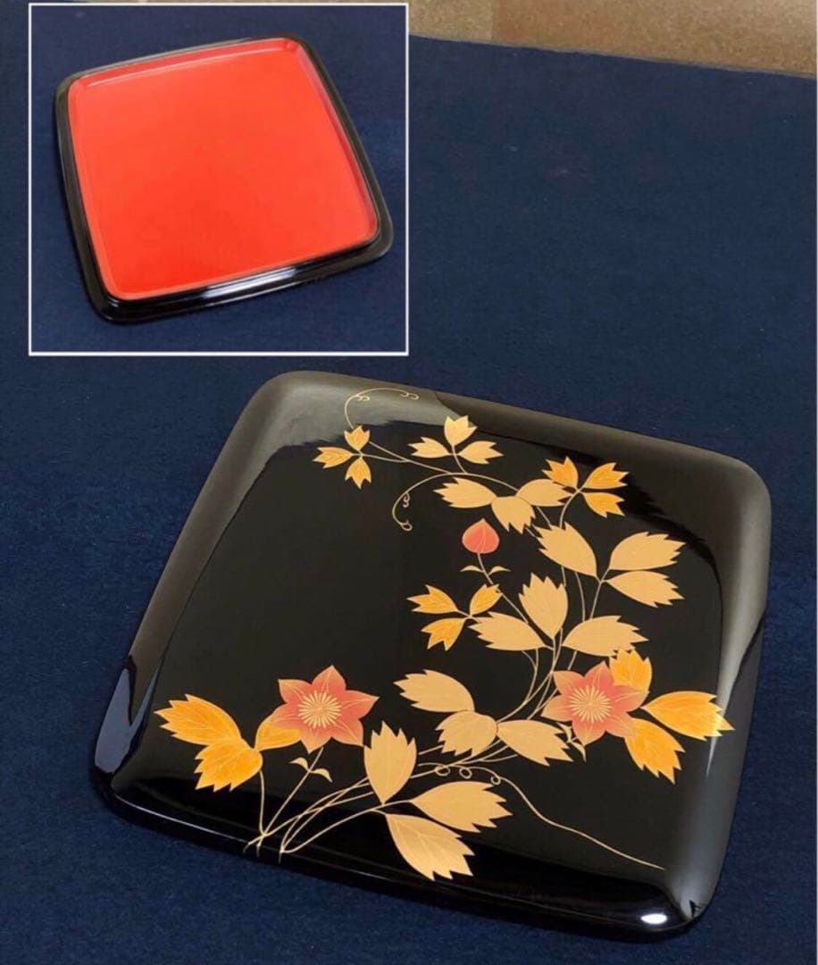 《R》輪島塗 蒔絵付 四段重 重台付【稲忠漆芸堂謹製】共箱251104う3