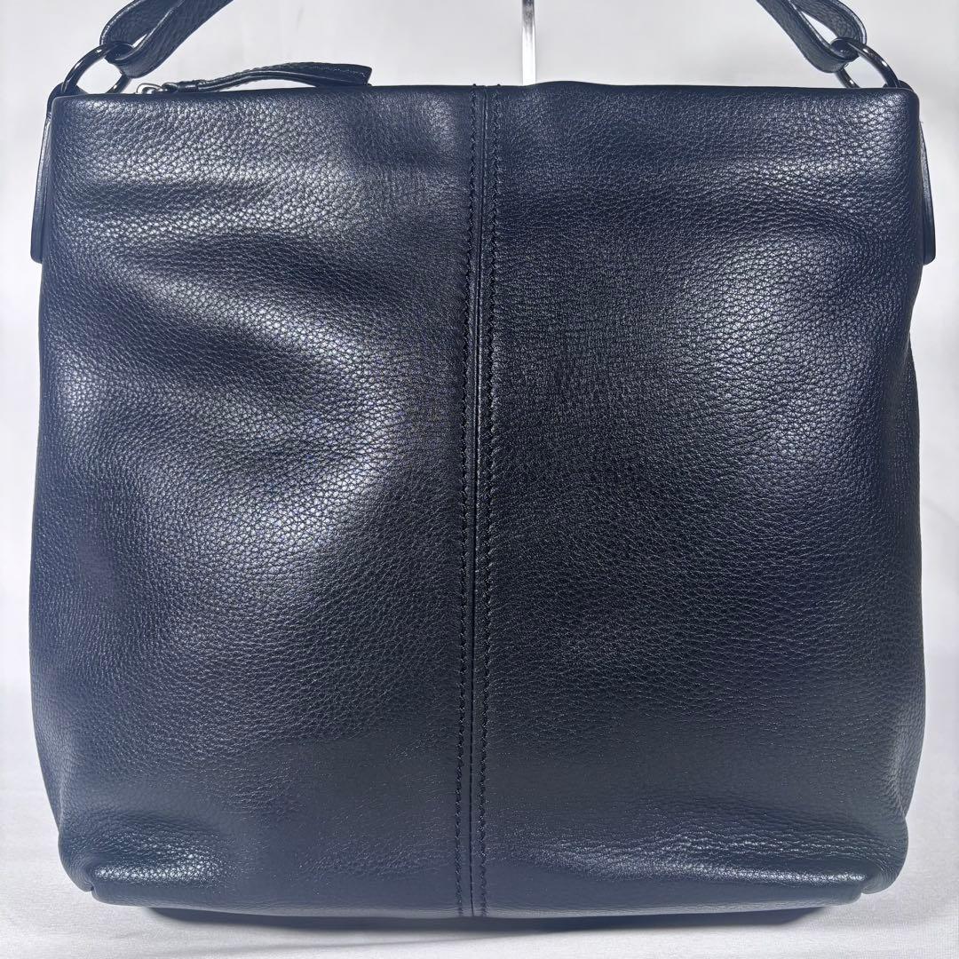 美品 土屋鞄 ショルダーバッグ 2way 斜め掛け クラルテ レザー ブラック