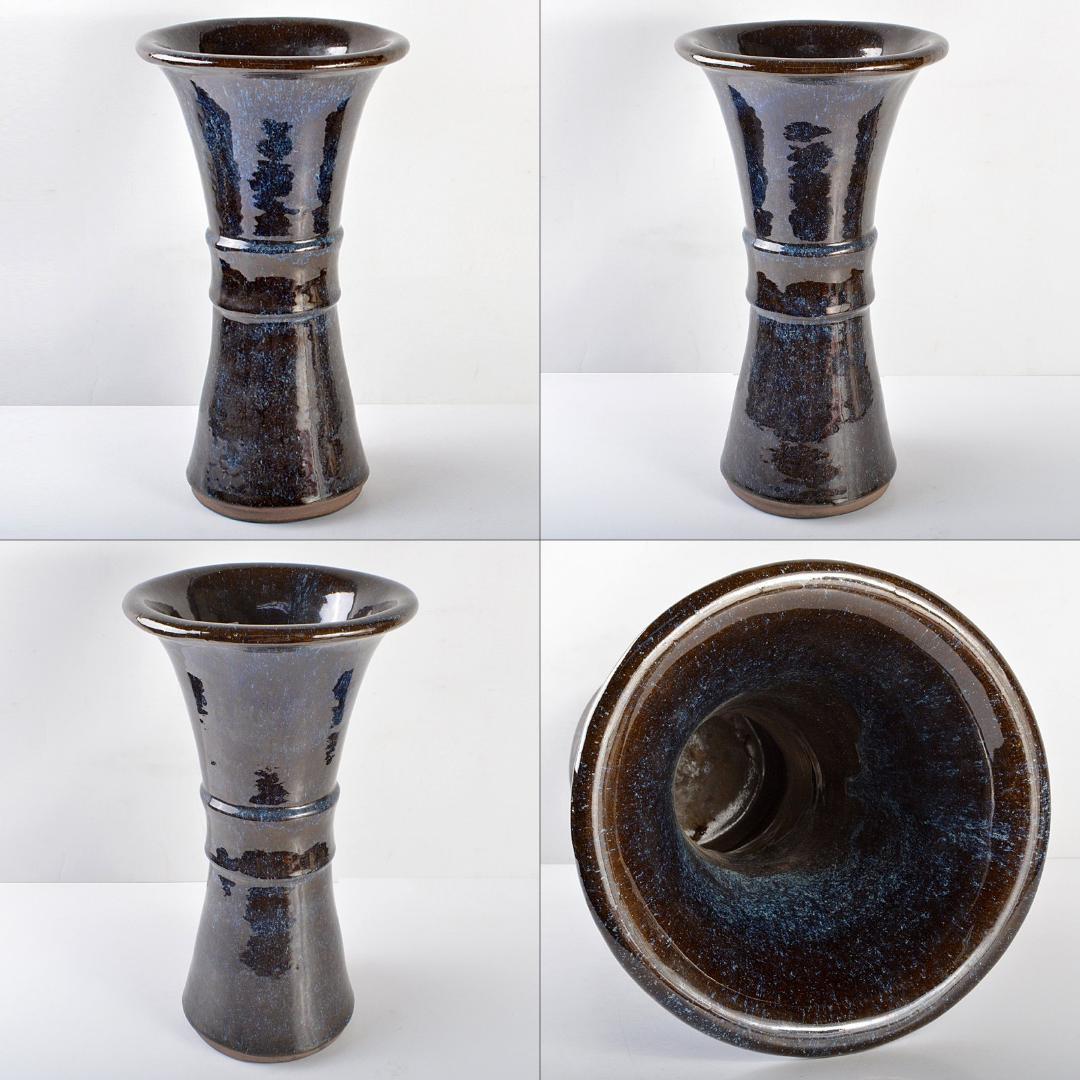 中国 海鼠釉 尊式瓶 在銘 M R5381B