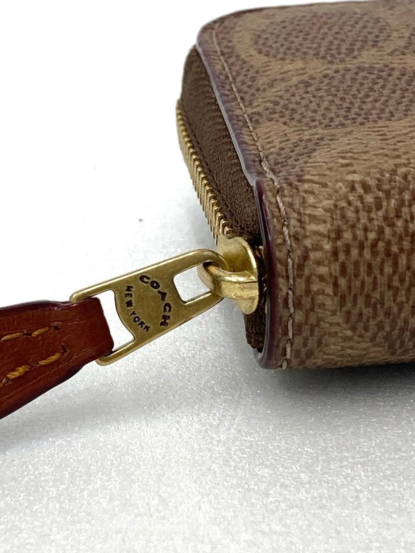 【美品‼︎】COACH エッセンシャルスモールジップアラウンド カードケース