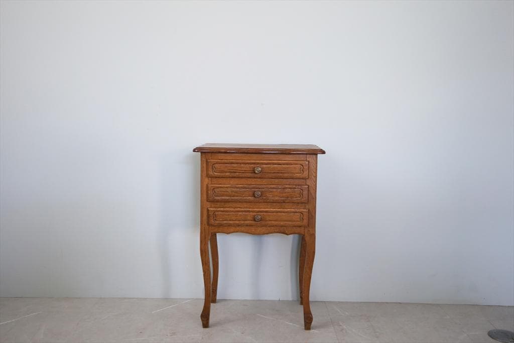 フランスアンティーク木製ベッドサイドキャビネット/ナイトテーブル90