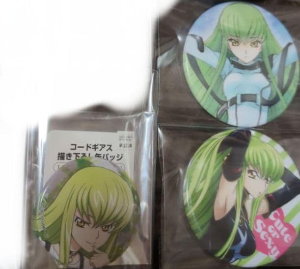 コードギアス C.C. 缶バッチ セガ マルイ 限定 セット ポップアップ