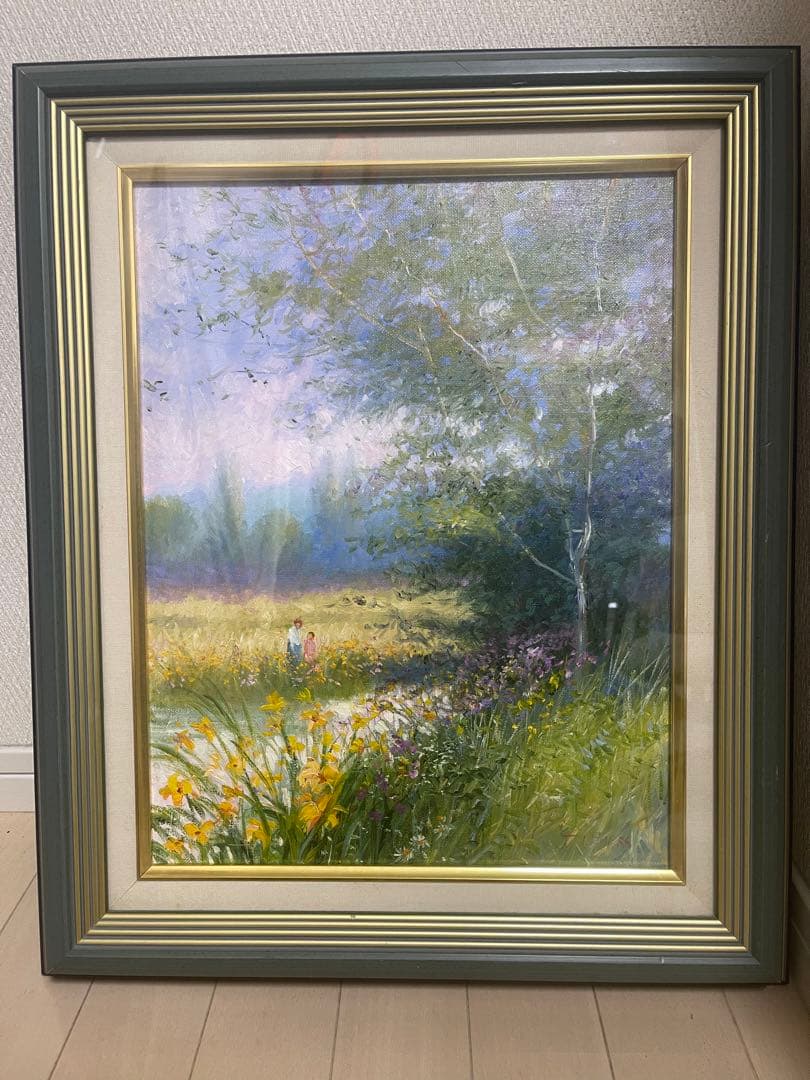 ジャネットルール 川岸の親子 絵画