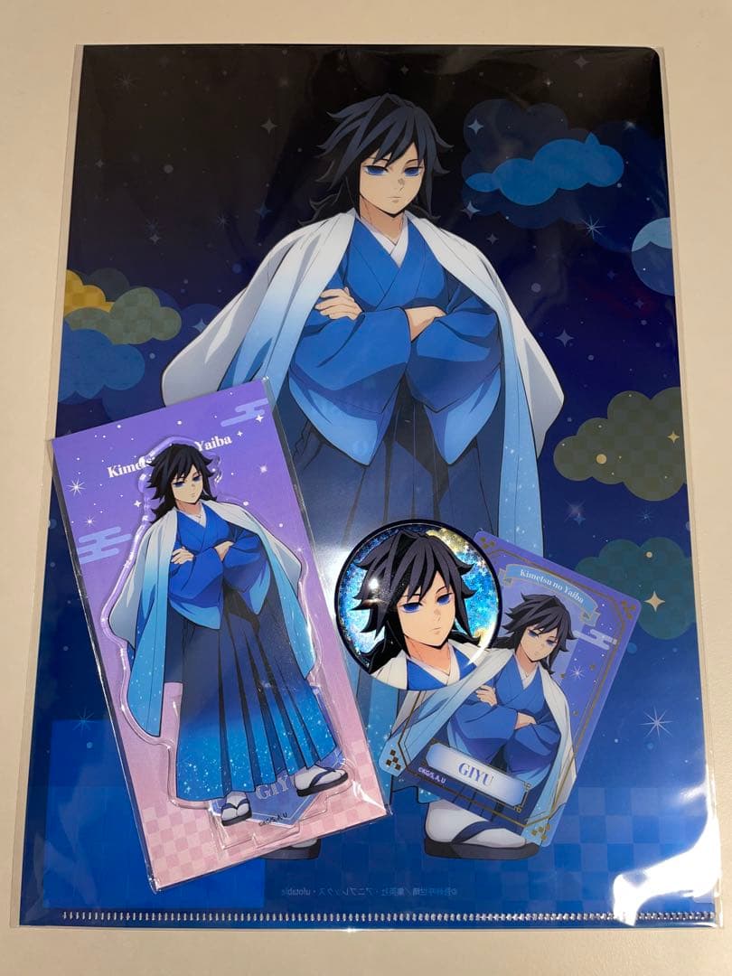 ジャンプフェスタ 鬼滅の刃 冨岡義勇 缶バッジ アクスタ クリア