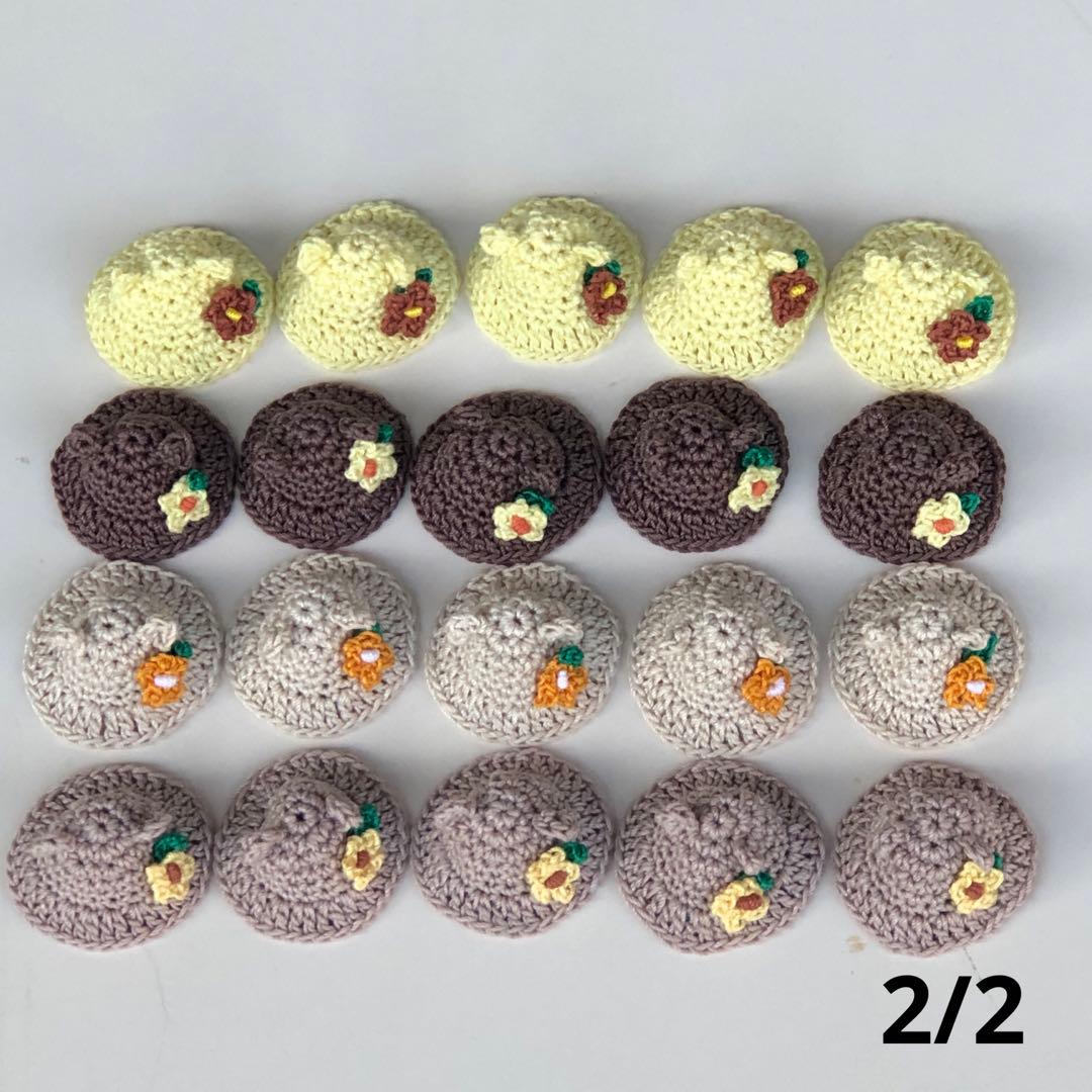 レイラのママ★ハンドメイドパーツ★かぎ針編み♪ミニ麦わら帽子