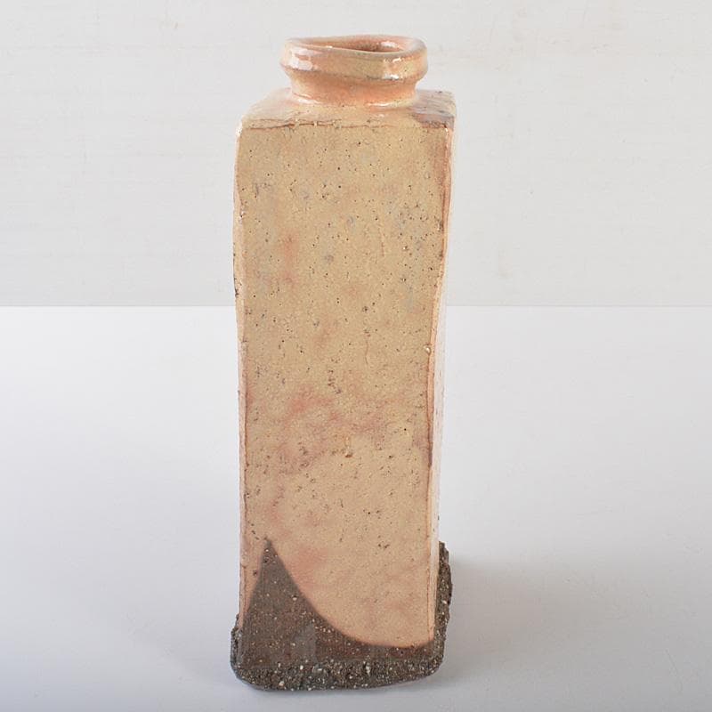 萩焼 十三代 田原陶兵衛作 菱花入 共布 共箱 V