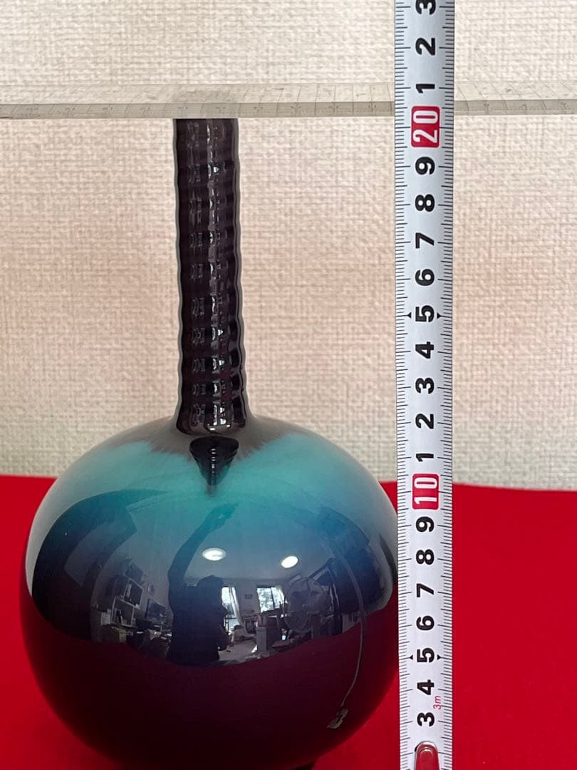 人間国宝 柳雨軒 三代 徳田八十吉 花入 管理T292 共箱 共布 陶