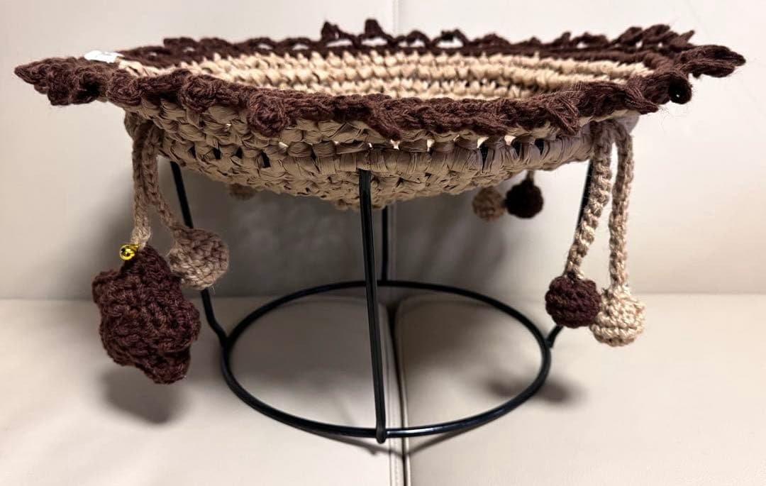 猫用 ベッド（ベージュ×ブラウン） ハンドメイド magoooz3