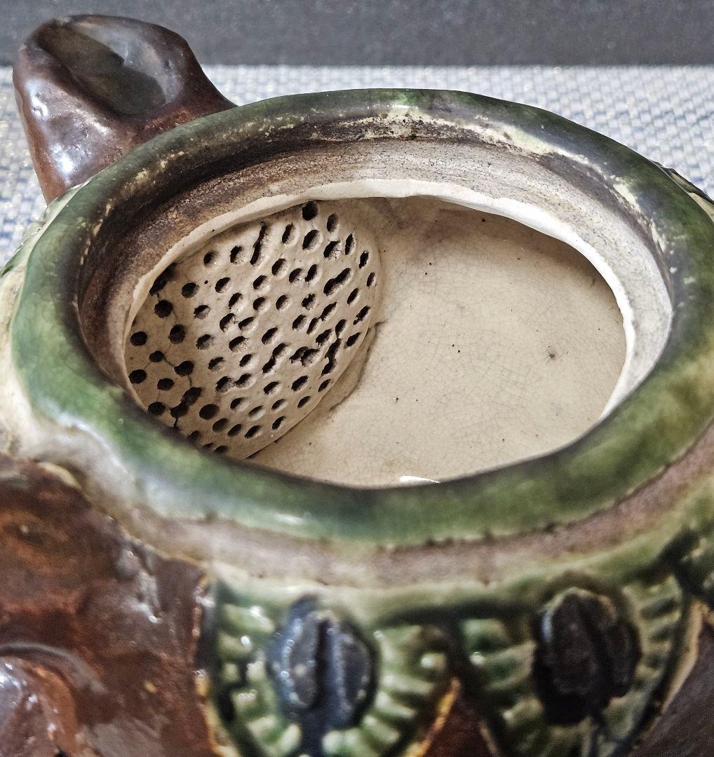 古琉球系 鉄釉 緑釉 青釉 急須 酒次 花入 オブジェ 酒