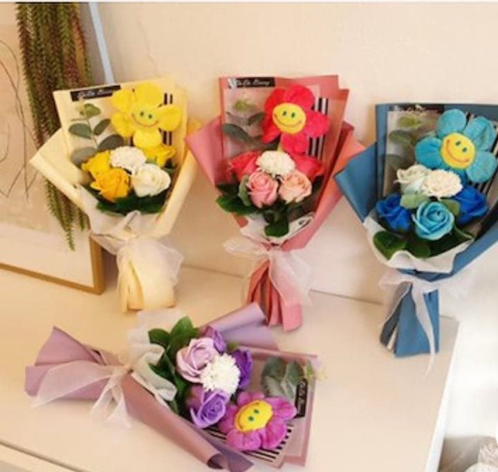 チャンキーフラワー ぬいぐるみ 花束 ギフト クリスマス ベビー