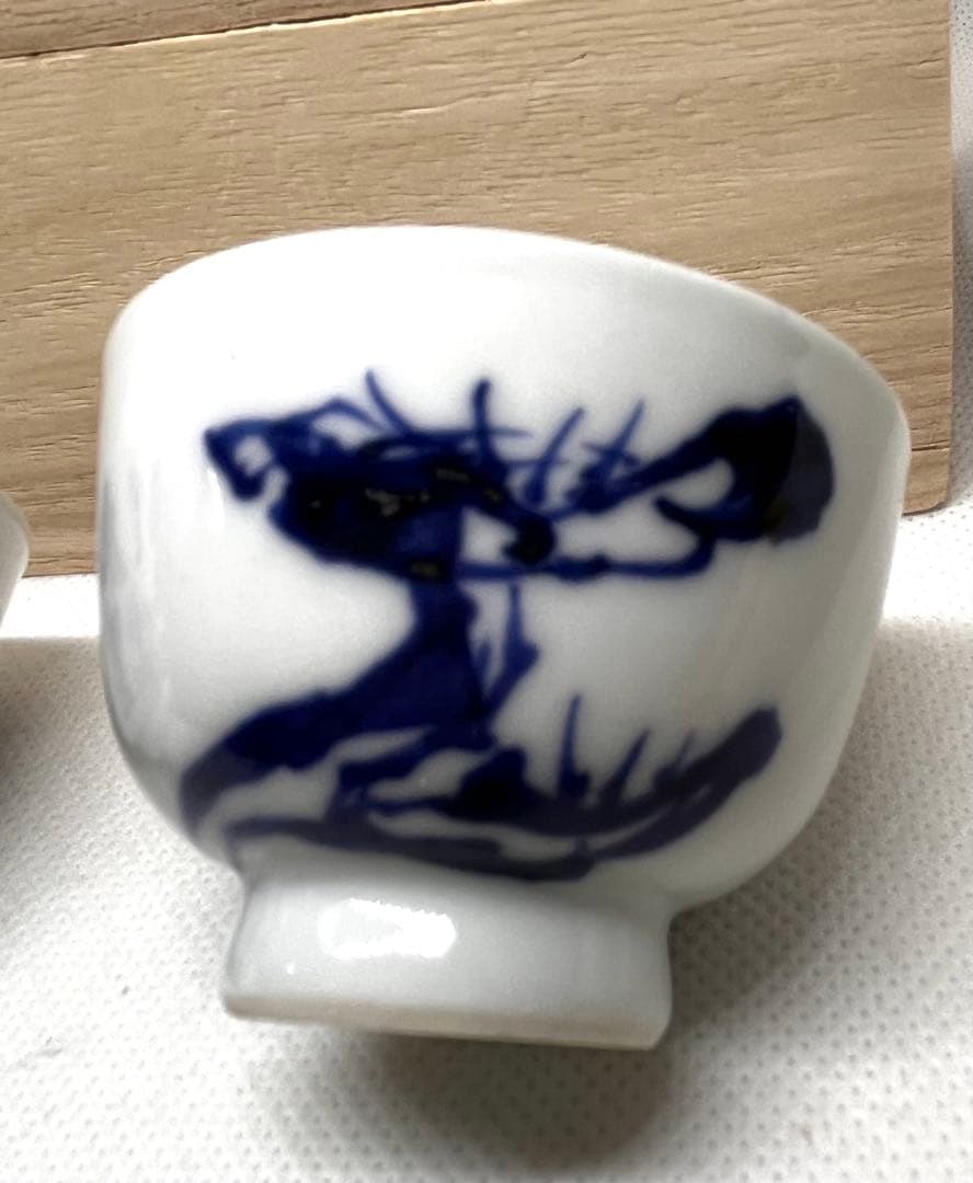 6代 高橋道八作 富岡鉄斎画 合作 茶碗2個 桐箱入り 骨董