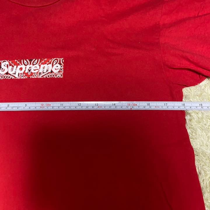超希少品Supreme box logo 2001 赤ペイズリー半袖TシャツL - メルカリ