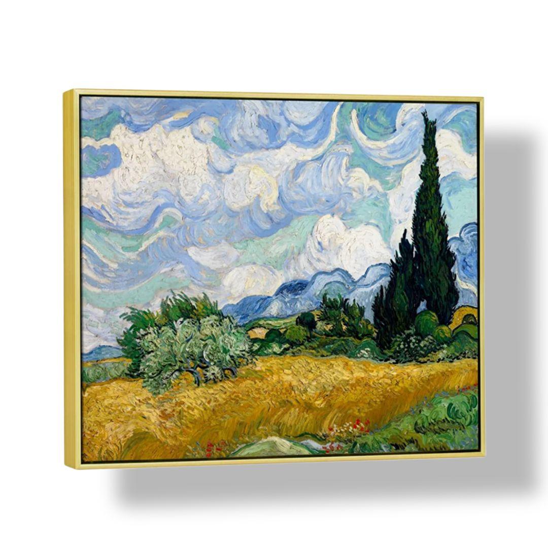 クロイヤー作品　絵画　『庭のデッキチェアに座るマリークロイヤー』　金縁フレーム付