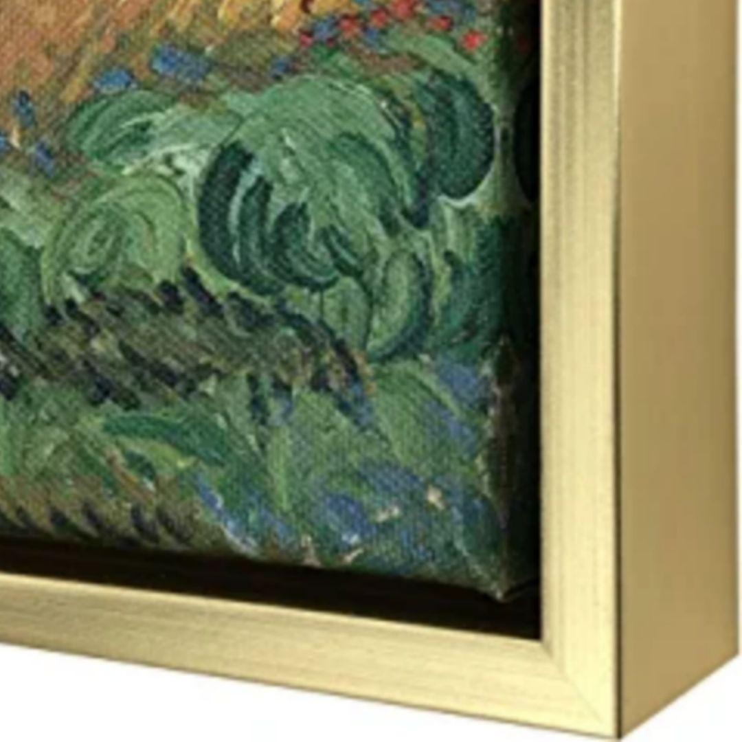 クロイヤー作品　絵画　『庭のデッキチェアに座るマリークロイヤー』　金縁フレーム付