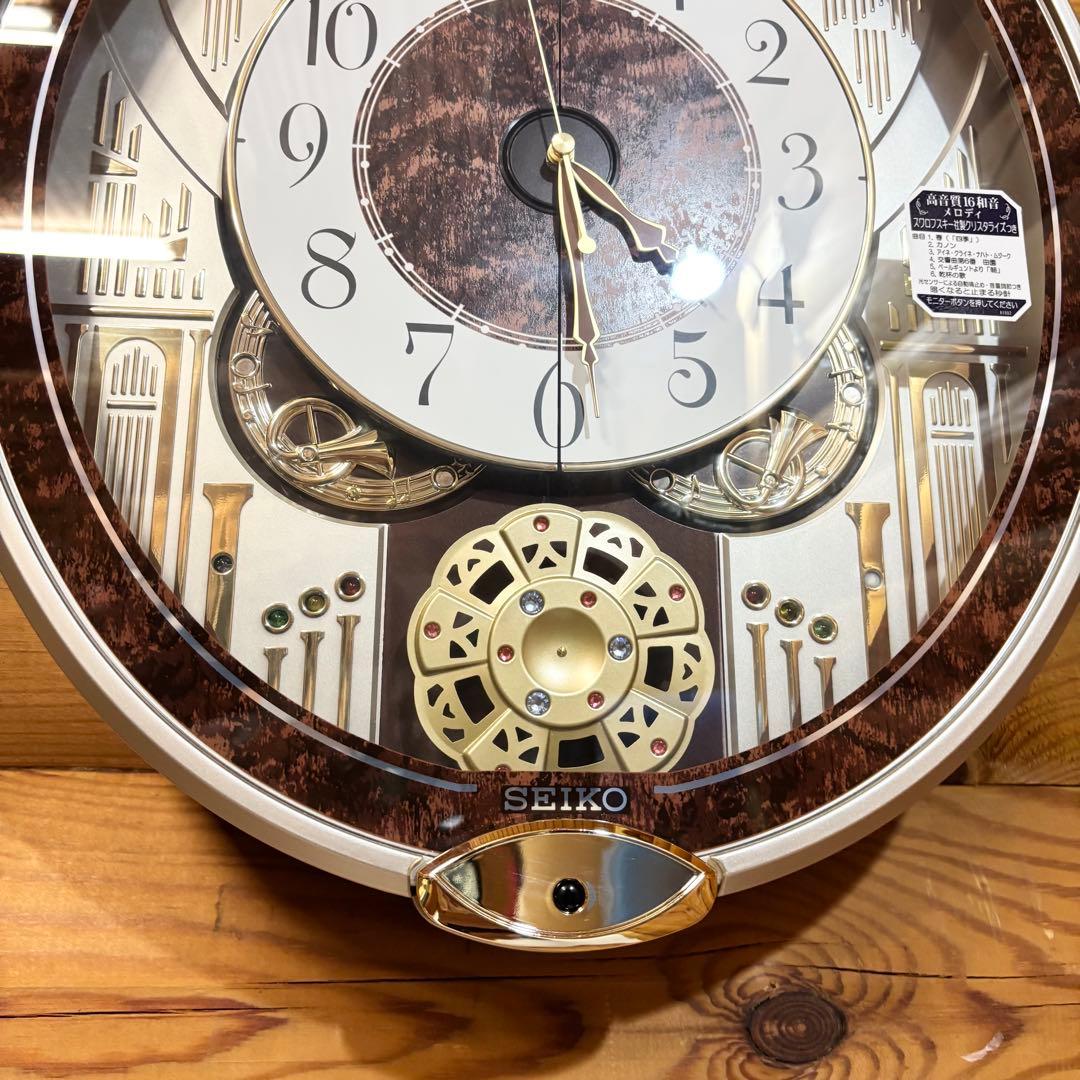 【美品】SEIKO セイコー RE568B ウェーブシンフォニー 掛時計