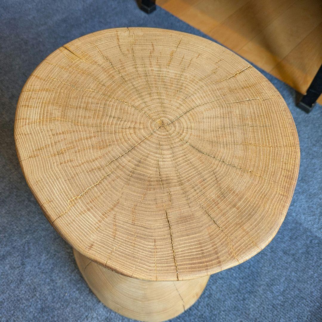 :)　栗　天然木　丸太　椅子　スツール　高さ約35.5㎝