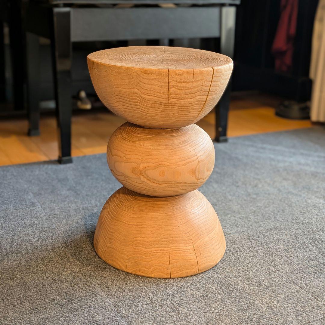 :)　栗　天然木　丸太　椅子　スツール　高さ約35.5㎝