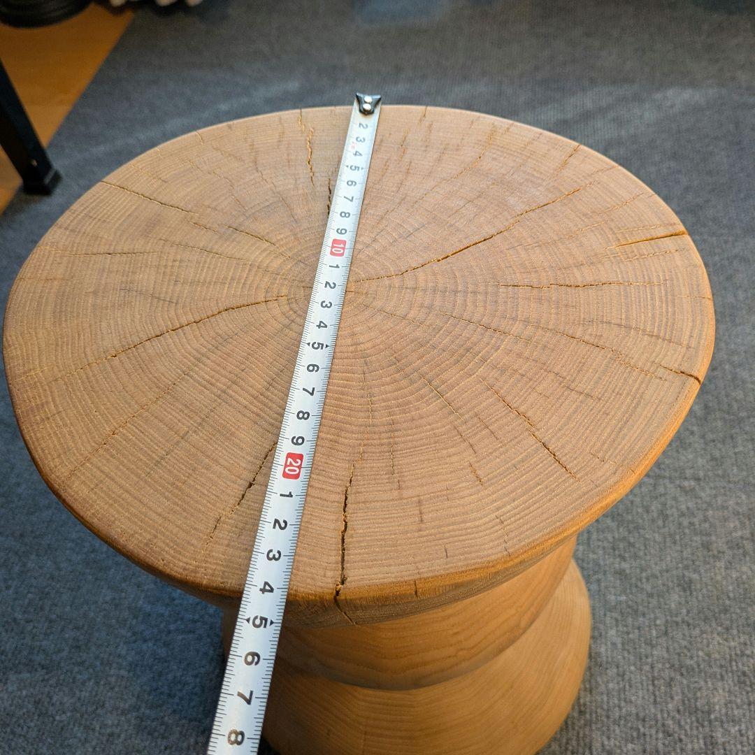 :)　栗　天然木　丸太　椅子　スツール　高さ約35.5㎝