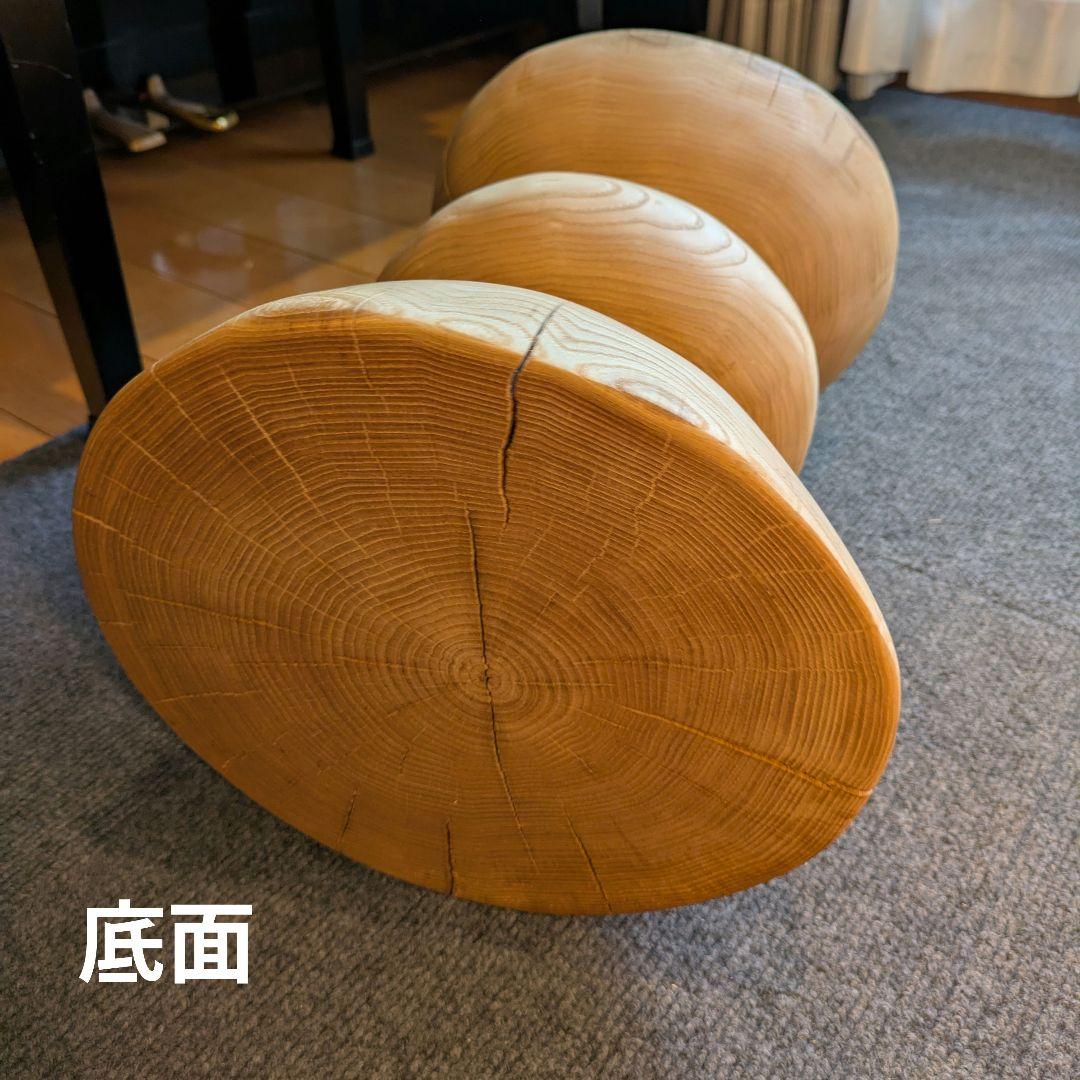 :)　栗　天然木　丸太　椅子　スツール　高さ約35.5㎝