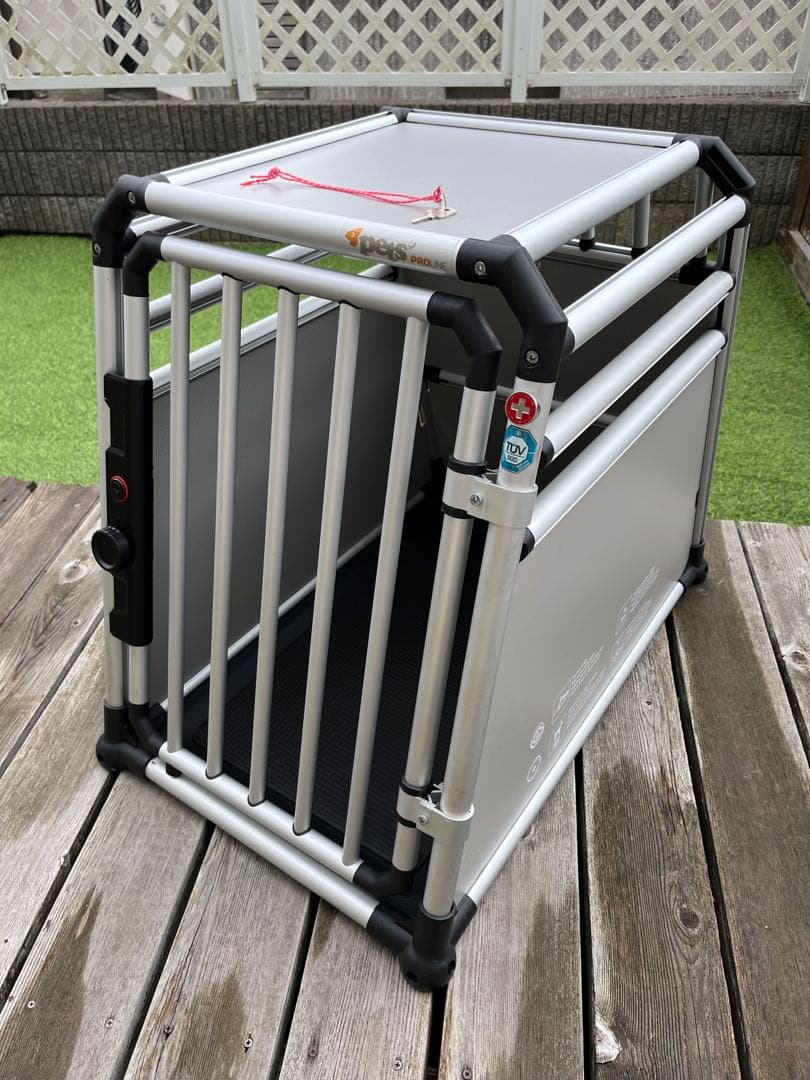 (手渡し限定)アルミ製犬用ケージ 中型犬用　4Pets TUV認証 手渡し限定)アルミ製犬用ケージ 中型犬用 4Pets TUV認証 プロ仕様！幅