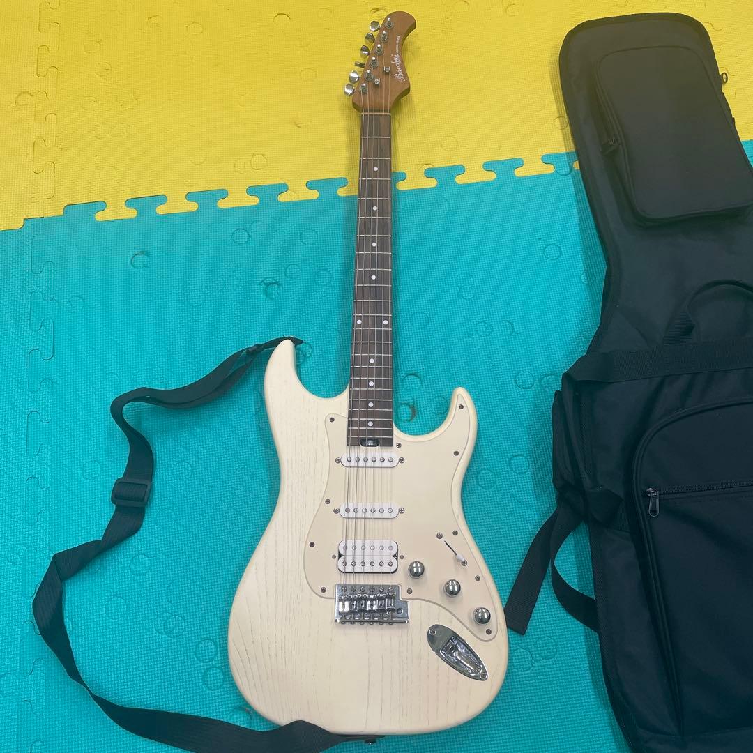 Bacchus エレキギター アイボリー Bacchus TACTICS-STD/RSM SSW GD エレキギター初心者14点セット