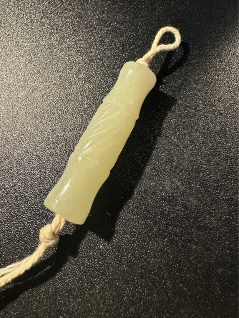 本玉天然石和田玉管玉 清時代中国古美術骨董玉彫根付古玩開運風水重厚