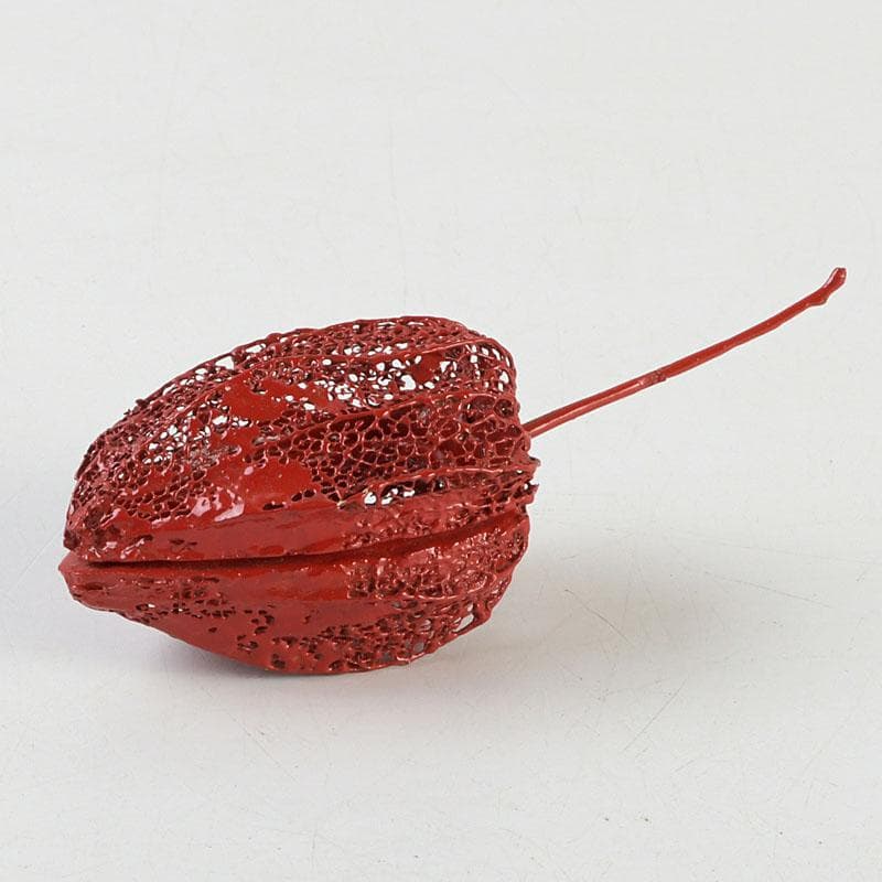 茶道具　乾漆　透かし鬼灯　香合　漆塗箱　V　9344