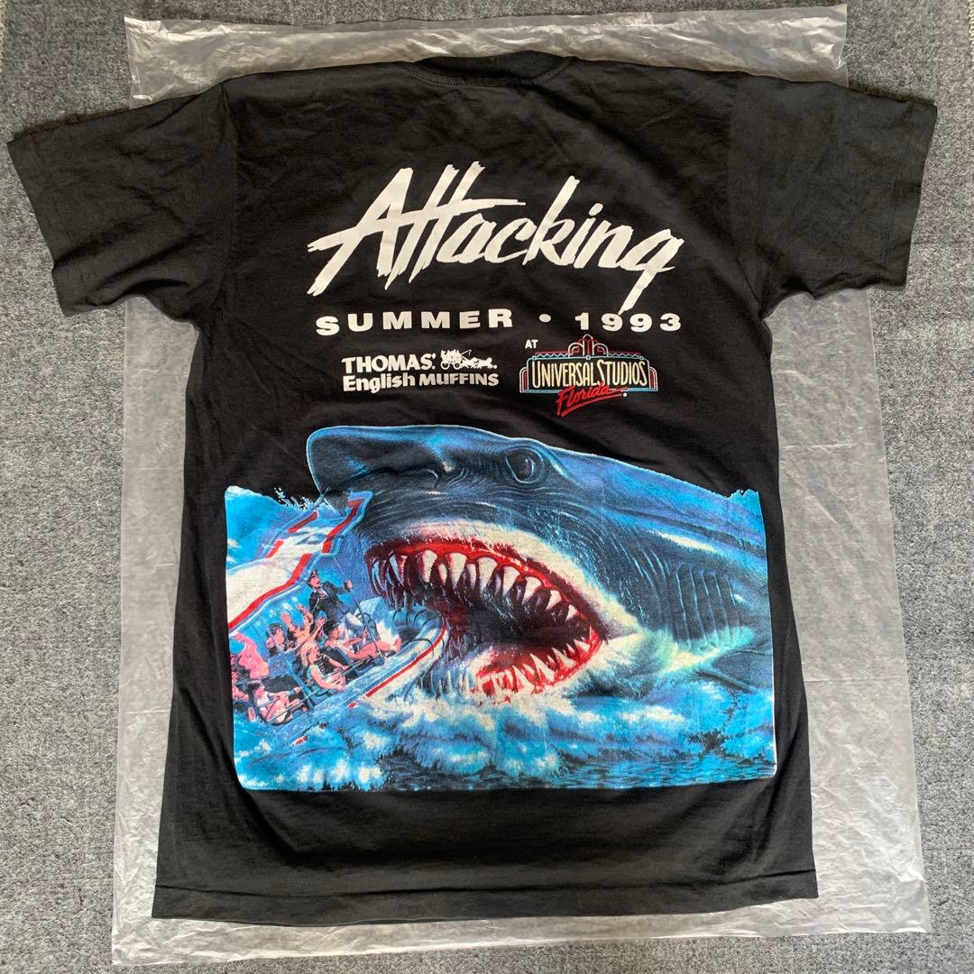 希少 ヴィンテージ ジョーズ Tシャツ JAWS 90s レア 映画 ブラック