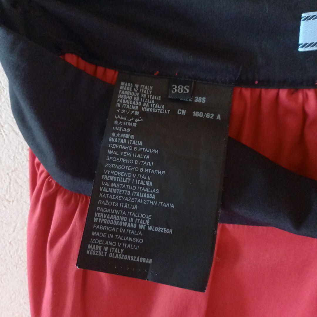 Agumo プリーツスカート 赤黒 38S