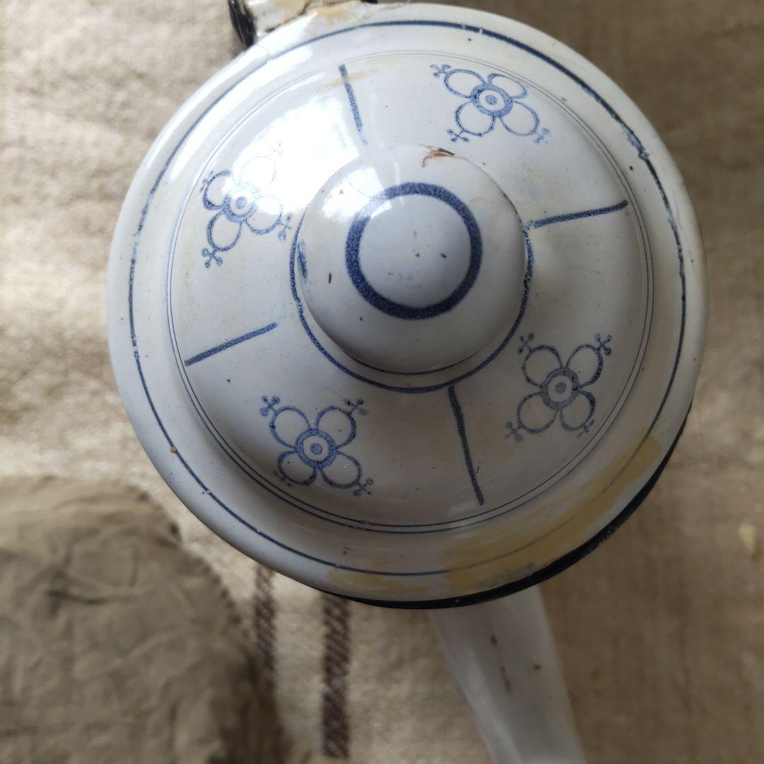 アンティーク サキソニー ホーロー ポット 水差し ピッチャー