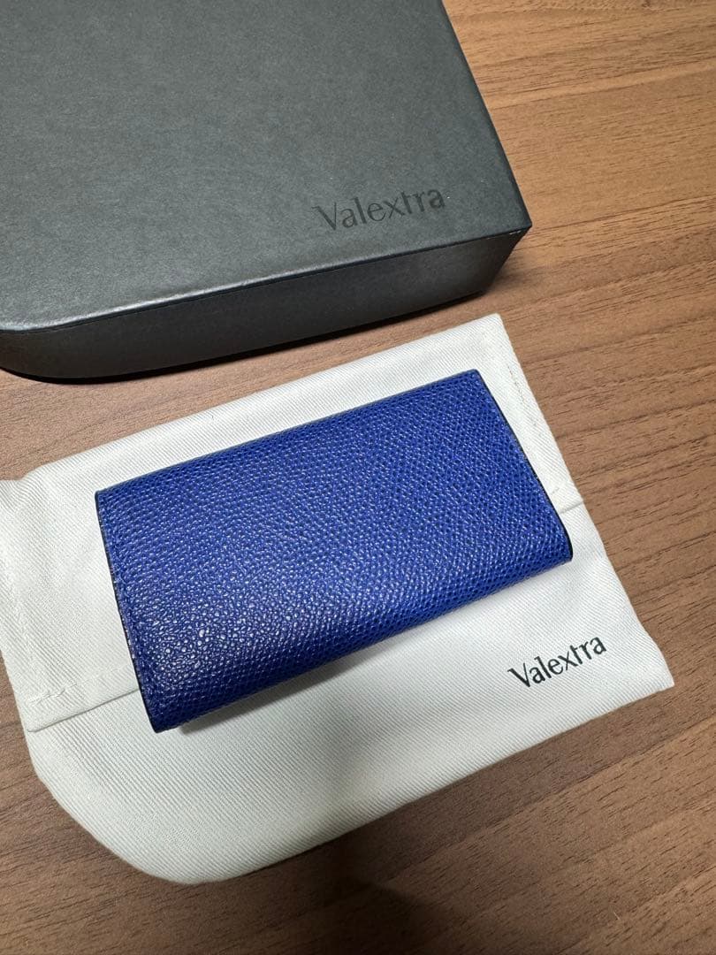 VALEXTRA ヴァレクストラ レザー6連キーケース ブルー