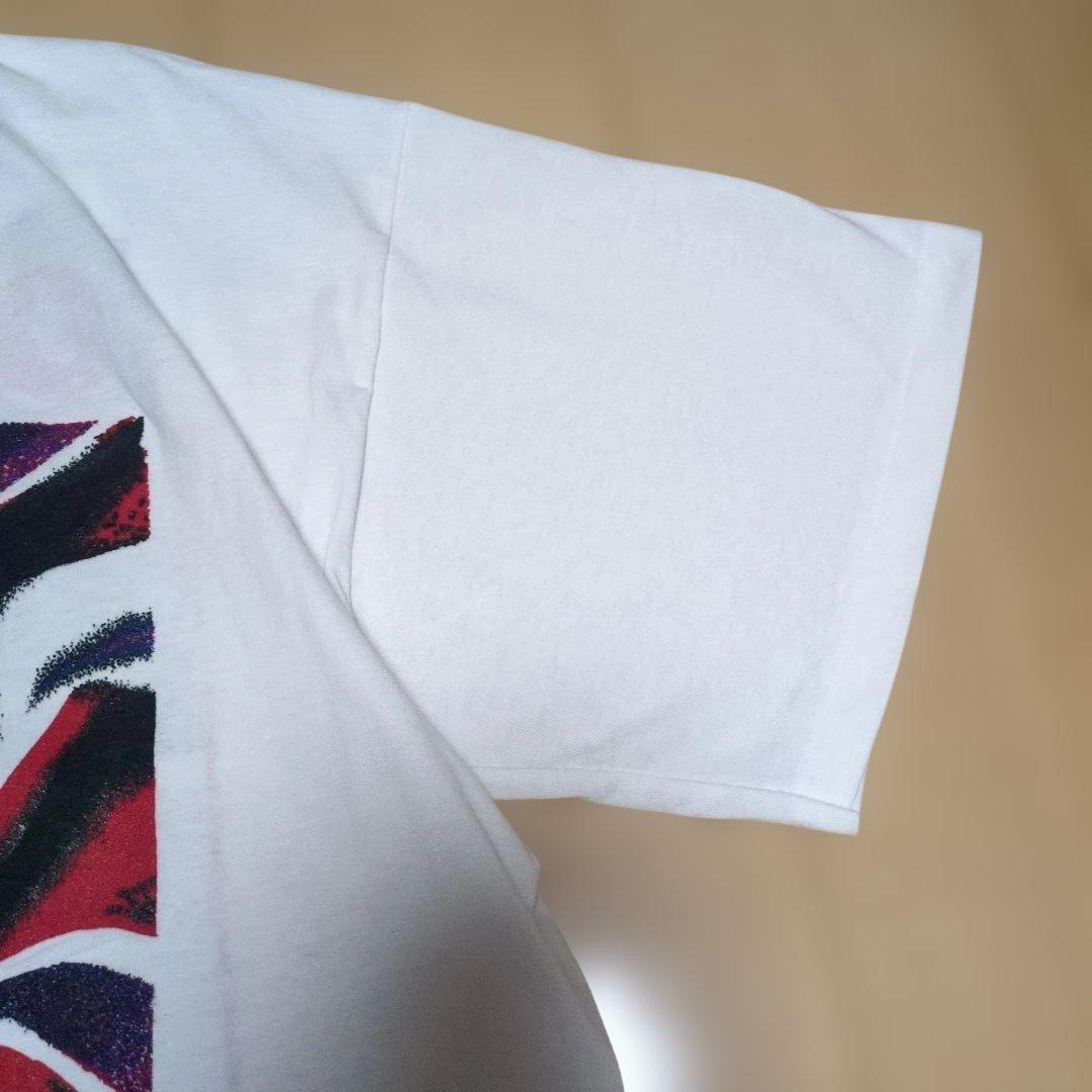 oasis オアシス ユニオンジャックロゴTシャツ 両面プリント ホワイト XL