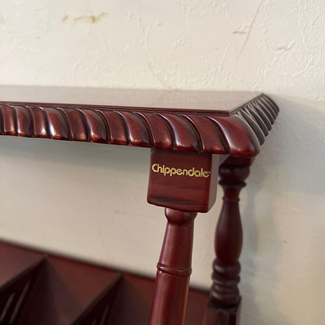 k001r119 マホガニー材 アンティーク調ブックトローフ チッペンデール