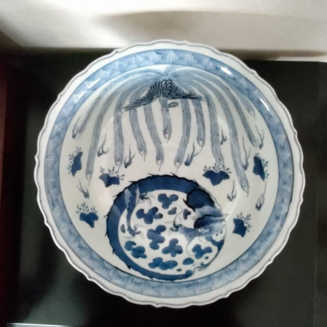 完品の美品　凄く大きい　 古伊万里　江戸期 大鉢　龍と鳳凰図