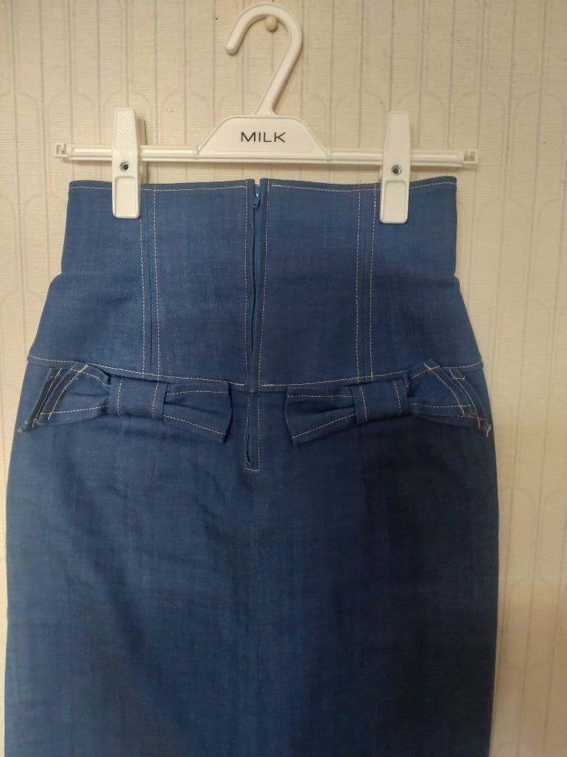 リリィスノコフ・キラーカーブススカート ブルーデニム 38