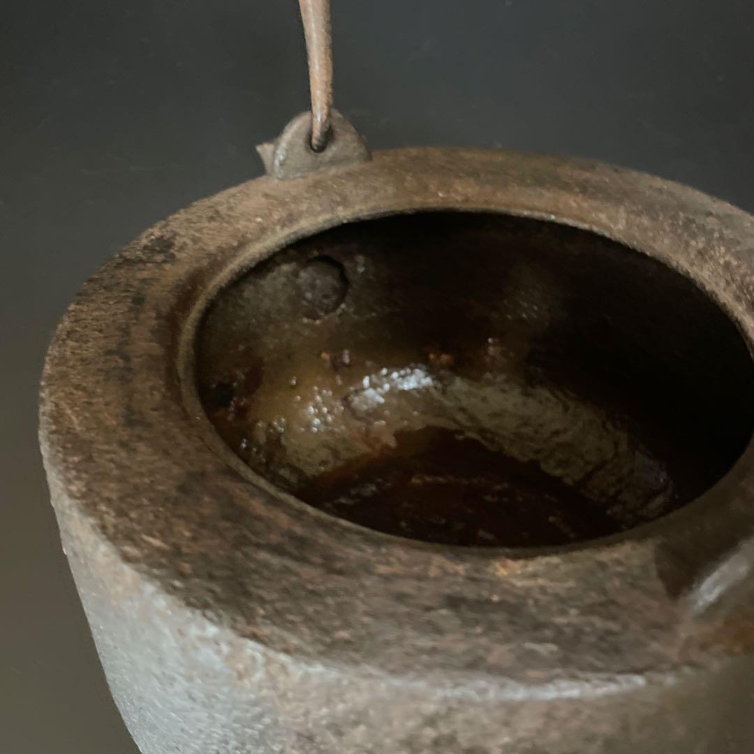 時代物 鉄瓶 大国 安之助 龍文堂銅蓋