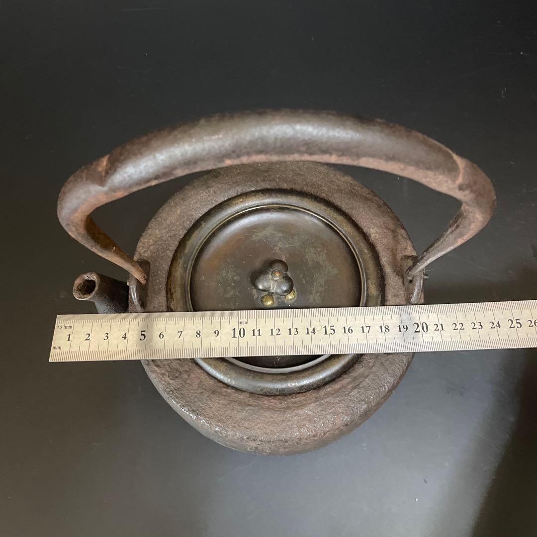 時代物 鉄瓶 大国 安之助 龍文堂銅蓋