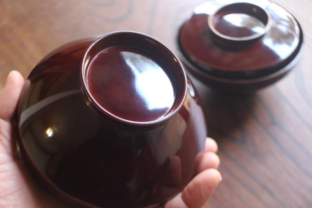 時代逸品！上質紅溜塗に極上高台寺蒔絵の美しいお椀2点（検加賀蒔絵吸物碗蒔絵椀