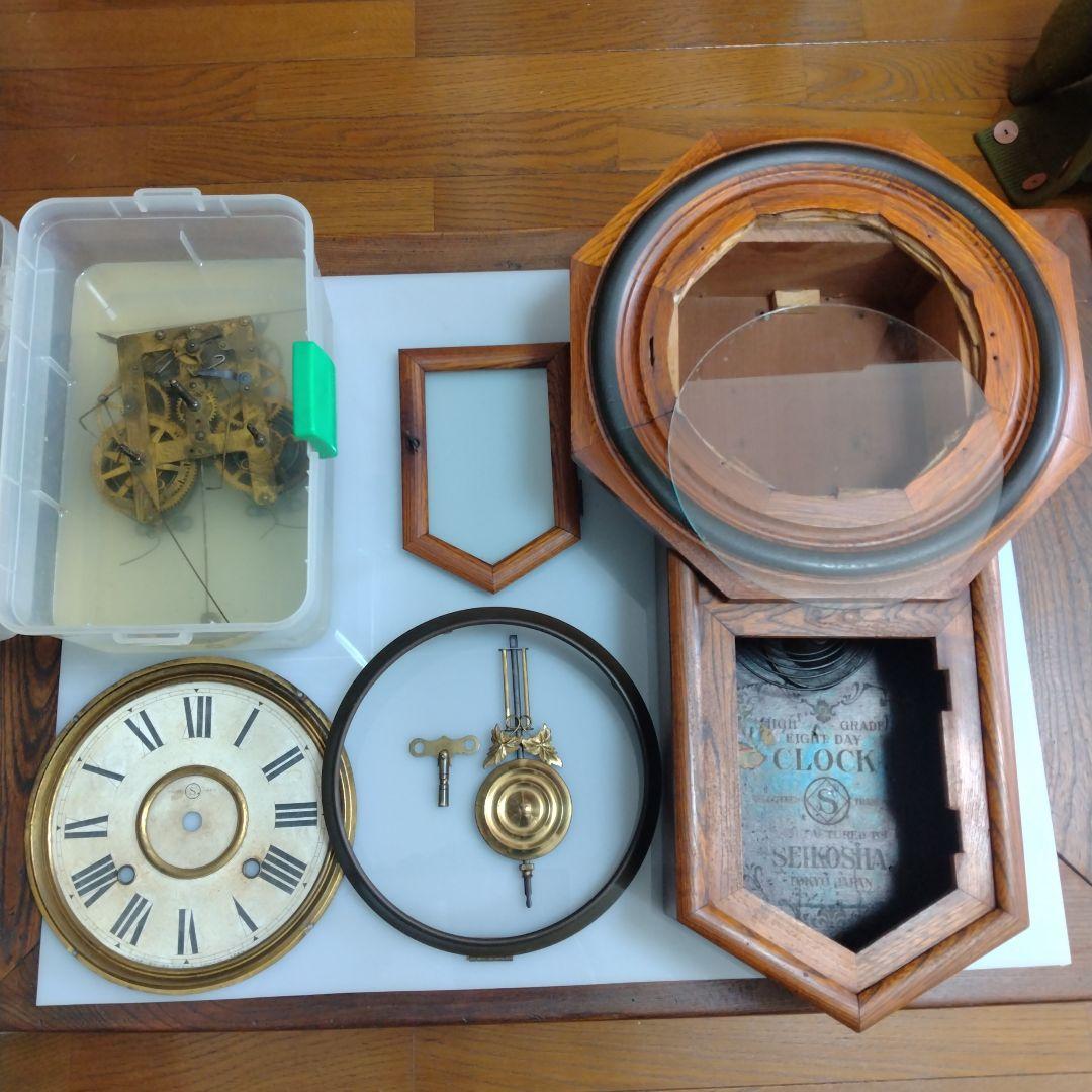 超美品動作品！分解簡易整備済！精工舎 八角振り子時計 良品ヴィンテージ掛時計