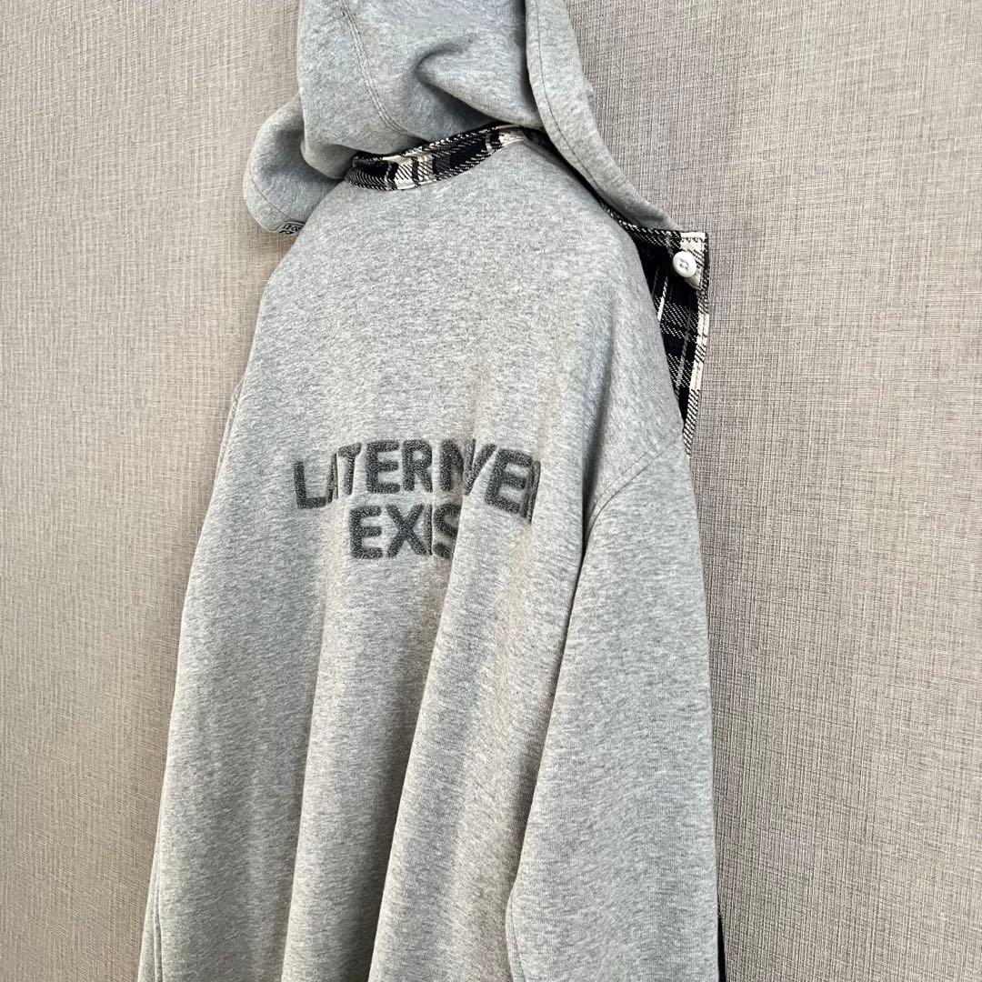 ミハラヤスヒロ パッチワーク ドッキング シャツジャケット チェック パーカー