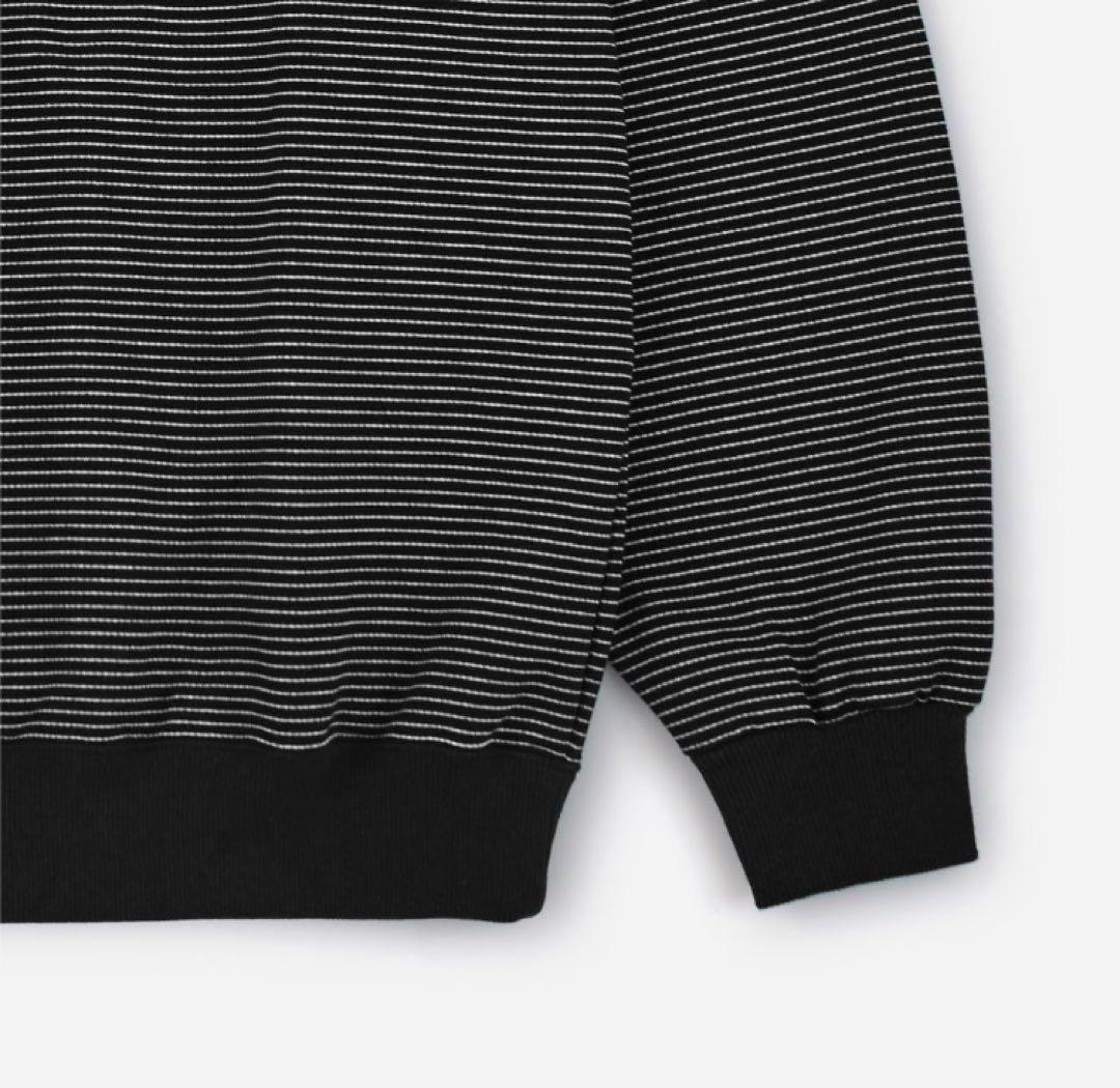 トップス ennoy BORDER HOODIE SWEAT BLACK M