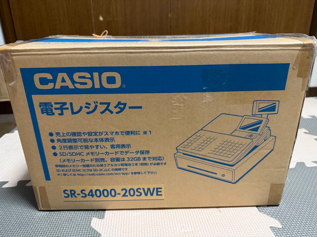 CASIO 電子レジスター SR-S4000-20SWE カシオ SR-S4000 新製品！ Bluetoothでスマホと連動！軽減税率対応